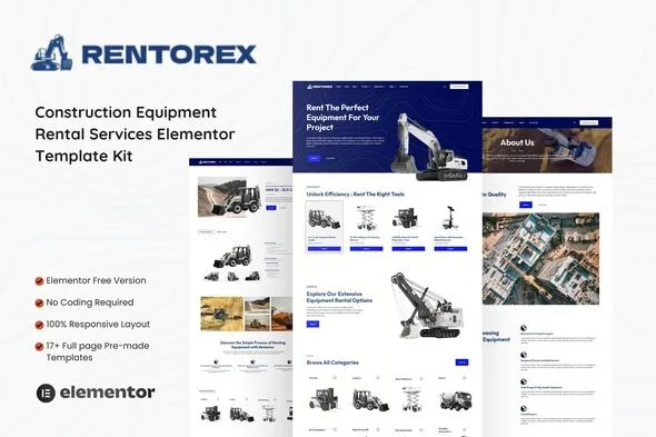 大型工程机械 B2B 独立站 Elementor Kit